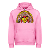 Fuchsia Pink softball rainbow Urban Hoodie - Zillion Design Studio