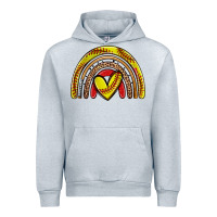 Heather Grey softball rainbow Urban Hoodie - Zillion Design Studio