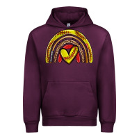 Mauve Wine softball rainbow Urban Hoodie - Zillion Design Studio