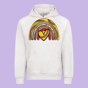 Softball Rainbow Urban Hoodie Designed By Zillion Design Studio