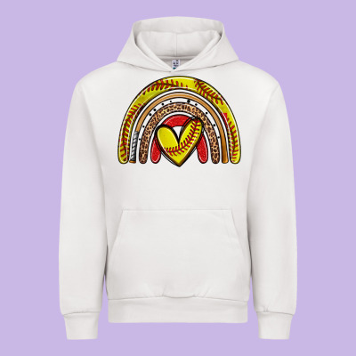 Softball Rainbow Urban Hoodie Designed By Zillion Design Studio