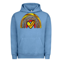 Pigment Pebble Blue softball rainbow Urban Hoodie - Zillion Design Studio