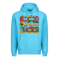 Ocean Blue nacho average teacher Premium Hoodie - Zillion Design Studio