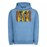 Pigment Pebble Blue softball brushstroke Urban Hoodie - Zillion Design Studio