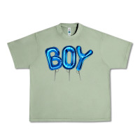 Oil Green Balloon Boy Urban Heavy Tee - Artiststas