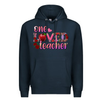 Navy one loved teacher Premium Hoodie - RanaPortraitStore