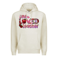 Oatmeal Heather one loved teacher Premium Hoodie - RanaPortraitStore