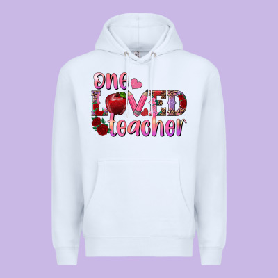 One Loved Teacher Premium Hoodie Designed By Ranaportraitstore