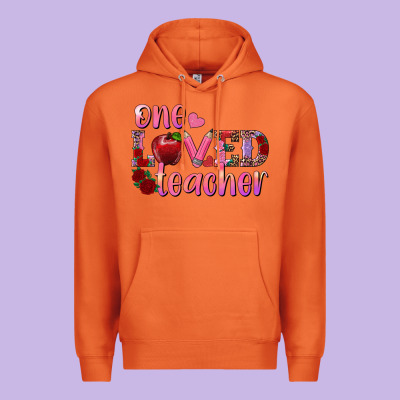 One Loved Teacher Premium Hoodie Designed By Ranaportraitstore