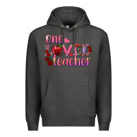 Charcoal Heather one loved teacher Premium Hoodie - RanaPortraitStore
