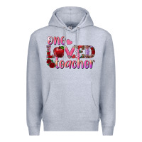Heather Grey one loved teacher Premium Hoodie - RanaPortraitStore