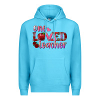 Ocean Blue one loved teacher Premium Hoodie - RanaPortraitStore