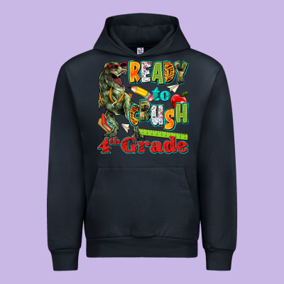 Ready To Crush Fourth Grade Urban Hoodie Designed By Texasbilliewilder