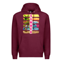 Burgundy summer with background tbw Premium Hoodie - texasbilliewilder