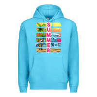 Ocean Blue summer with background tbw Premium Hoodie - texasbilliewilder