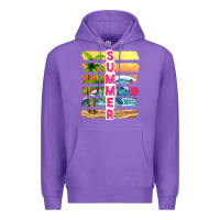 Purple summer with background tbw Premium Hoodie - texasbilliewilder