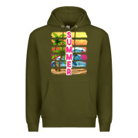 Army Green summer with background tbw Premium Hoodie - texasbilliewilder