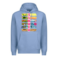 Colony Blue summer with background tbw Premium Hoodie - texasbilliewilder