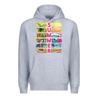 Heather Grey summer with background tbw Premium Hoodie - texasbilliewilder