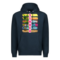 Navy summer with background tbw Premium Hoodie - texasbilliewilder