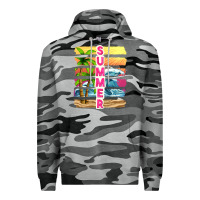 Slate Camo summer with background tbw Premium Hoodie - texasbilliewilder