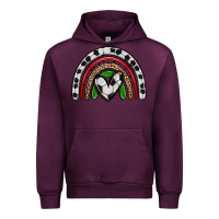 Mauve Wine soccer rainbow Urban Hoodie - Zillion Design Studio