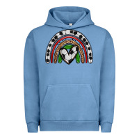 Pigment Pebble Blue soccer rainbow Urban Hoodie - Zillion Design Studio