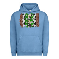 Pigment Pebble Blue soccer brushstroke Urban Hoodie - Zillion Design Studio