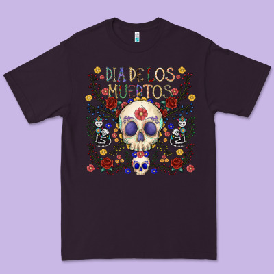 Dia De Los Muertos Premium Tee Designed By Cowhidedigitalart
