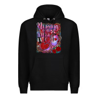 Black nursing is a work of heart Premium Hoodie - RanaPortraitStore