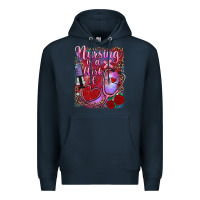 Navy nursing is a work of heart Premium Hoodie - RanaPortraitStore