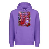 Purple nursing is a work of heart Premium Hoodie - RanaPortraitStore