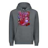 Rock nursing is a work of heart Premium Hoodie - RanaPortraitStore