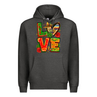 Charcoal Heather love mexico Premium Hoodie - Zillion Design Studio