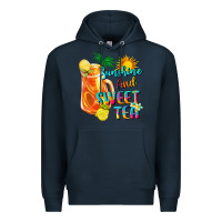 Navy sunshine and sweet tea Premium Hoodie - texasbilliewilder