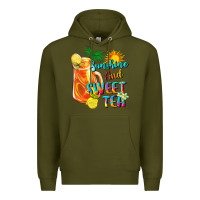 Army Green sunshine and sweet tea Premium Hoodie - texasbilliewilder