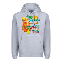 Heather Grey sunshine and sweet tea Premium Hoodie - texasbilliewilder