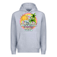 Heather Grey sunshine is on my mind Premium Hoodie - texasbilliewilder