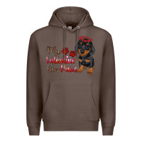 Coffee my valentine has paws Premium Hoodie - RanaPortraitStore