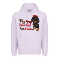 Lilac my valentine has paws Premium Hoodie - RanaPortraitStore