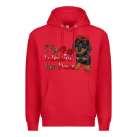 Red my valentine has paws Premium Hoodie - RanaPortraitStore
