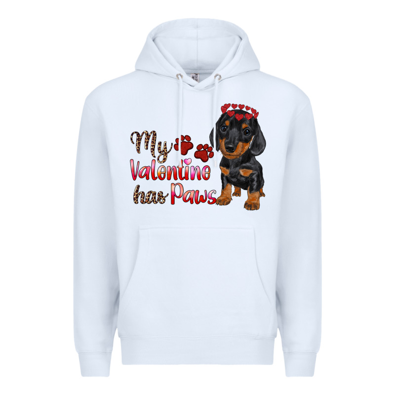 My Valentine Has Paws Premium Hoodie by RanaPortraitStore | Teevron