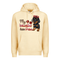 Pina Colada my valentine has paws Premium Hoodie - RanaPortraitStore