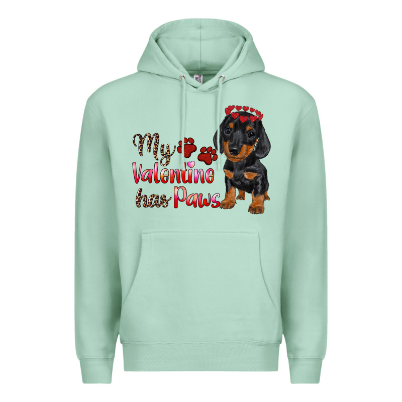 My Valentine Has Paws Premium Hoodie by RanaPortraitStore | Teevron