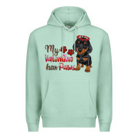 Seafoam my valentine has paws Premium Hoodie - RanaPortraitStore