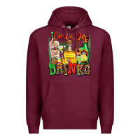 Burgundy cinco de drinko Premium Hoodie - Zillion Design Studio
