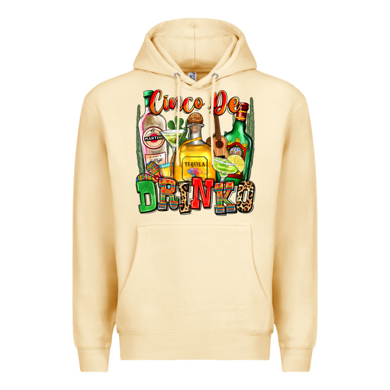 Cinco De Drinko Premium Hoodie by Zillion Design Studio | Teevron