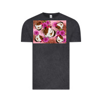 Vintage Black Guinea pig flowers Vintage Tee - Artiststas