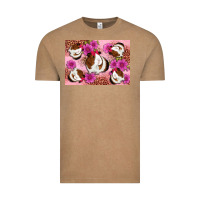 Vintage Coffee Guinea pig flowers Vintage Tee - Artiststas