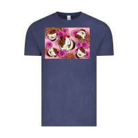 Vintage Denim Guinea pig flowers Vintage Tee - Artiststas